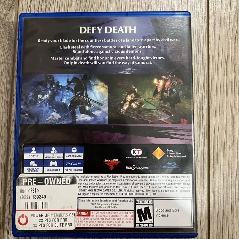 PS4 NIOH GAME